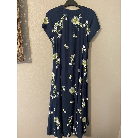 Free People Dress Blue Yellow Green M Medium 6 8 10 NWT Washable Hi Low NEW - Picture 11 of 15